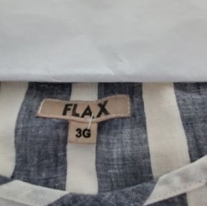 Plus size Flax navy striped shirt
